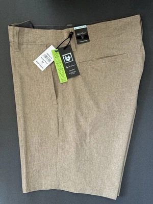 Tabla elástica Burnside Hybrid Series para hombre talla 34 + pantalones cortos para caminar caqui jaspeado Foto 1 de 4