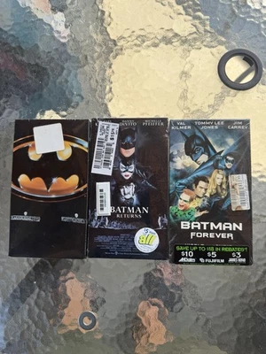 BATMAN 1989 VHS RETURNS FOREVER 3 Tapes Warner  Watermark Factory Sealed F - Image 1 of 4