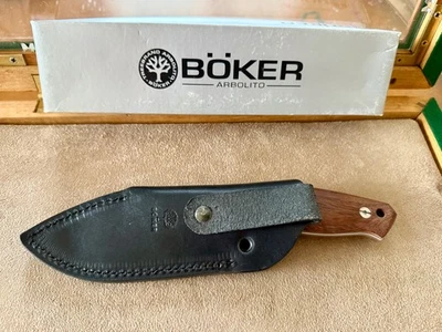 Boker Arbolito Lucas Burnley -fixed blade-N695 steel-wood handle-rare model - Image 1 of 4