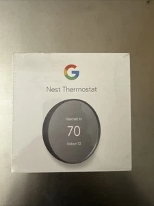 Brand New in Sealed Box Google Nest Thermostat G4CVZ, Charcoal Color. - Picture 1 of 5