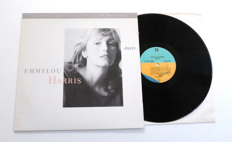EMMYLOU HARRIS - DUETS LP N MINT VINYL Rare Original 1990 Promo Album Neil Young - Image 1 of 4