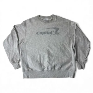 Vintage Champion Reverse Weave graues Sweatshirt mit Rundhalsausschnitt Capital One XL - Bild 1 von 9
