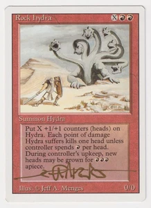 Gold Signed Rock Hydra MP Revised Artist Jeff A. Menges MTG Magic Reserved List! - Picture 1 of 2