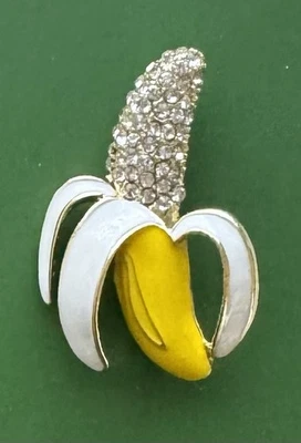 Miniature Banana Brooch Enamel On Metal - Image 1 of 3
