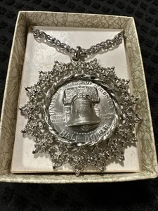 Vintage Kennedy Punched Half Dollar Pendant & Necklace - Picture 1 of 6