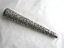 Attractive Antique White Metal Parasol/Umbrella Handle