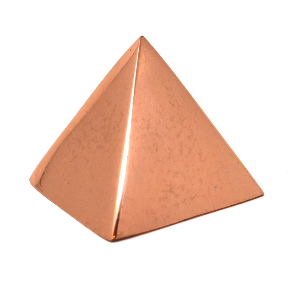Pirámide de cobre 100 % sólido ~ 1,25 pulgadas forma de Giza para meditación Reiki Chakra equilibrio Foto 1 de 4