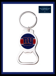 NEW YORK GIANTS CUSTOM BOTTLE OPENER LLAVERO LLAVERO REGALO AMANTES DE LOS DEPORTES - Imagen 1 de 2
