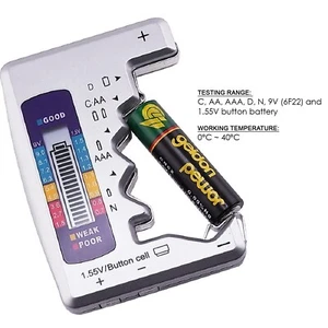 Battery Tester Checker Seven Type of Batteries C AA AAA D N 9V (6F22) and 1.55V - Picture 1 of 10