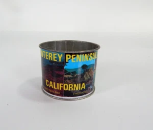 Vintage Tincup Monterey PeninsulaTin Litho Souvenir Cup Mug Graphic - Picture 1 of 7