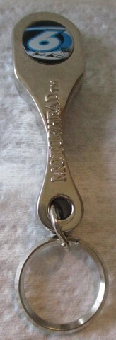 Mark Martin # 6 CHROME CONNECTING ROD / BOTTLE OPENER METAL KEYCHAIN !! Cover