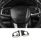 Fit For Honda Crv Cr-V 2017-2021 Carbon Fiber Steering Wheel Switch Cover Trim