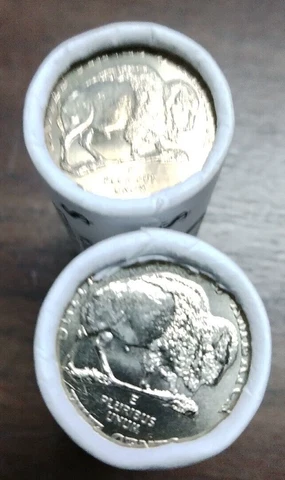 2005 Westward Buffalo Nickel 1 P Roll and 1 D Roll 25 coins Per roll Cover