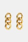 Stainless Steel Chain Earrings 18k Gold-plated Pierced
