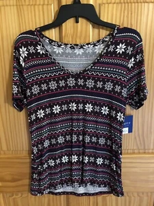 Camiseta Apt.9 Mujer Pequeña Granate Minorista $13 (s-Negro-30-24) - Imagen 1 de 5