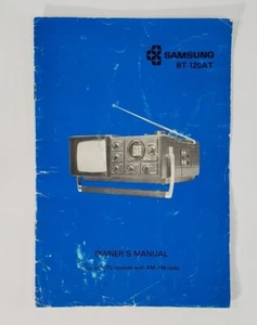 Vtg Samsung Portable TV Radio BT-120AT Original Users Instruction Manual 1981 - Picture 1 of 2
