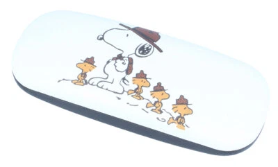 MARKENLOS tolles Brillenetui für Kinder SNOOPY MIT WOODSTOCK mit Metallscharnier | NEU