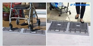 🆕 Rampas de umbral modulares 2" de elevación 3000 lb capacidad scooters para silla de ruedas SIN deslizables - Imagen 1 de 6