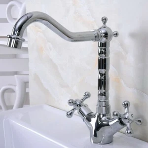 Polished Chrome Kitchen Wet Bar Bathroom Vessel Sink Faucet Mixer Tap snf919 - Picture 1 of 7