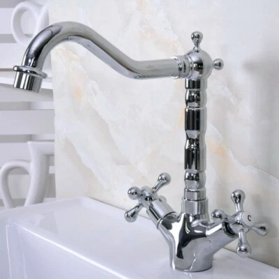 Polished Chrome Kitchen Wet Bar Bathroom Vessel Sink Faucet Mixer Tap snf919 - Image 1 of 4