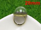 Zum Selbermachen Bronze verstellbarer Ring mit 20 mm klarem Glas Kuppel Terrarium 1/2 Globe Flasche