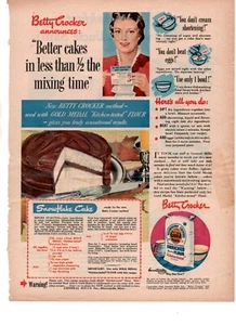 Página de Publicidad Betty Crocker Medalla de Oro Harina/Sunkist California Naranjas c1944 - Imagen 1 de 2