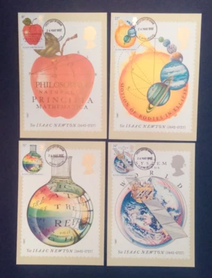 1987 SIR ISAAC NEWTON P.H.Q.S WITH A NORTH, DEVON F.D.I. POSTMARK. #00147 - Image 1 of 3