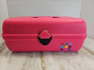Vintage 80’s 90’s Caboodles Make Up Jewelry Case Pink /Black Case - Image 1 of 4