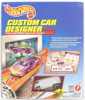 Custom Car Designer CD-ROM White VW Drag Bus Design, Print, Customize Hot Wheels - Image 1 of 2