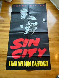 1996 Sin City: That Yellow Bastard Triptych MASSIVE Poster 37"x66" Frank Miller! - Picture 1 of 4