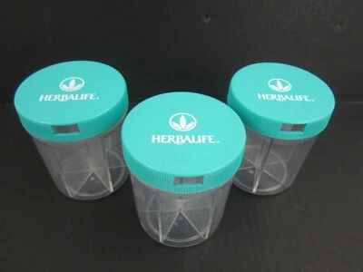 VTG HERBALIFE 6 Section Pill Organizer Vitamin Dispenser Container USA LOT OF 3 - Image 1 of 4