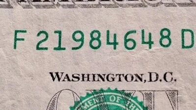 Birthday / Anniversary Month And Year Note February 1984 Fancy Serial Number  - Image 1 of 4