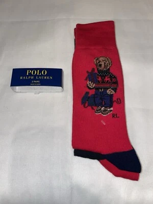 Calcetines polo de Navidad Ralph Lauren Teddy Bear para hombre Foto 1 de 2