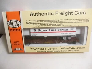 Con-Cor 0001-009154 HO Pacific Fruit Express 54' Flatcar & Trailer Nds Reparatur - Bild 1 von 6