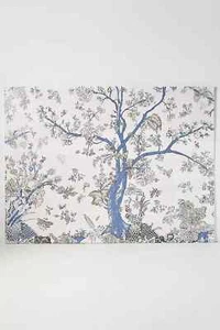 Anthropologie Wallpaper MAUDE Mural Pink Chinoiserie Tree SureStrip 12' x 9' NEW - Picture 1 of 4