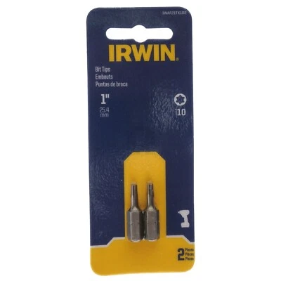 Irwin IWAF21TX102 T10 Torx Bit Tips, 1" Length, 2 Pack - Image 1 of 4