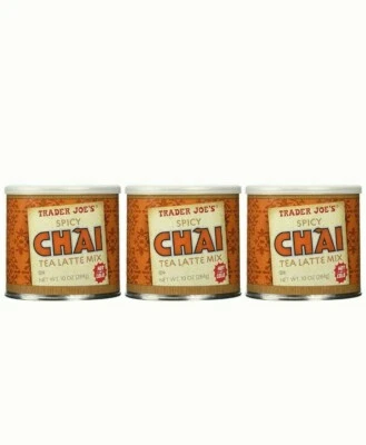 3 Pack Trader Joe's Spicy Chai Tea Latte Mix 10 OZ Each  - Image 1 of 4