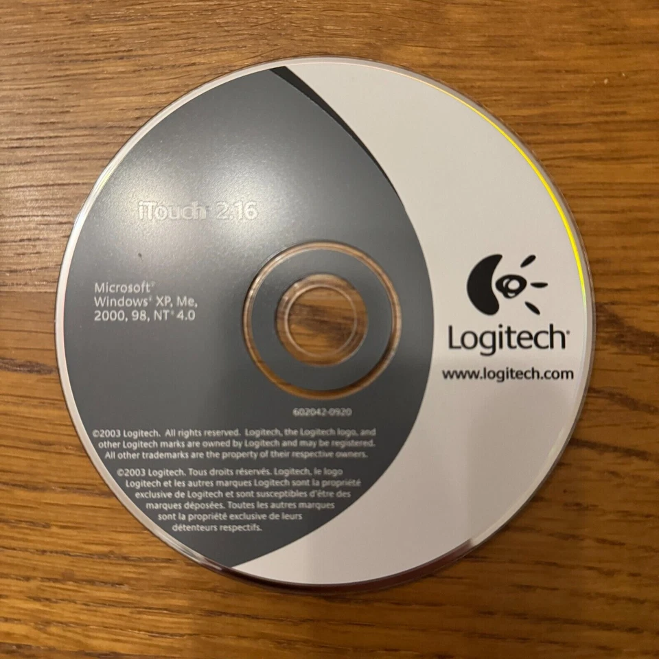 CD DRIVERS - LOGITECH iTouch 2.16 - Microsoft Windows XP - Vintage Collezionismo - Immagine 1 di 2