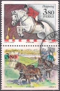 1990 JUEGOS MUNDIALES ECUESTRES PAREJA USADA IVERT 1585,1588 - Imagen 1 de 1