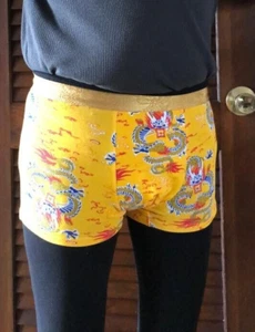 Dragon-Print Men's Cotton Boxer Briefs Underwear sz M - Picture 1 of 3