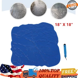 Slate Seamless Concrete Cement Texture Stamp Imprint Skin Mat Pad Blue 18" X 18" - Picture 1 of 12