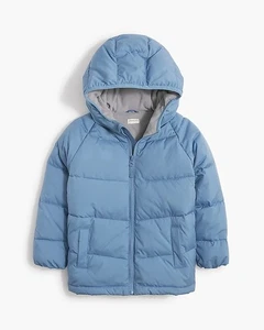 NWT | J Crew Kids | Puffer jacket In Light Blue | Size 4-5 - Picture 1 of 10