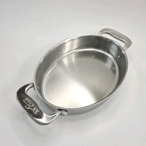 All-Clad 7” Stainless Steel Quality Oval Baker Pan Au Gratin Preowned - Picture 1 of 5