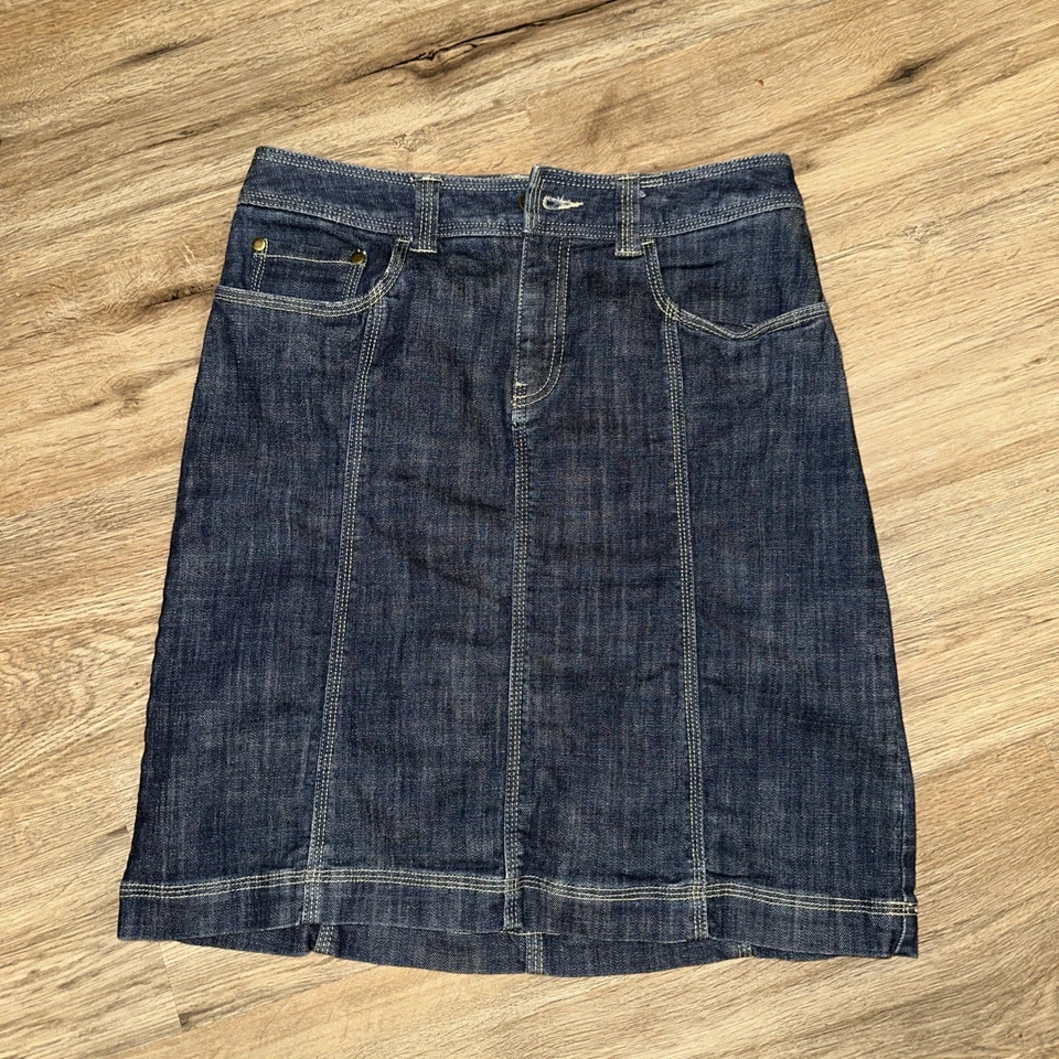 Relativity джинсовой ткани Jean юбка Sz 6 джинсовой ткани колена карманы  - Изображение 1 из 4