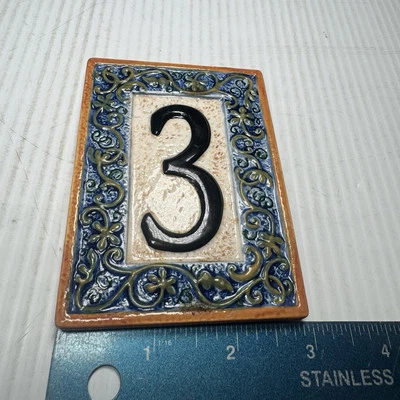 Grasslands Road Decorative Address Plaques House Number Tile Ceramic #3 - Image 1 of 3