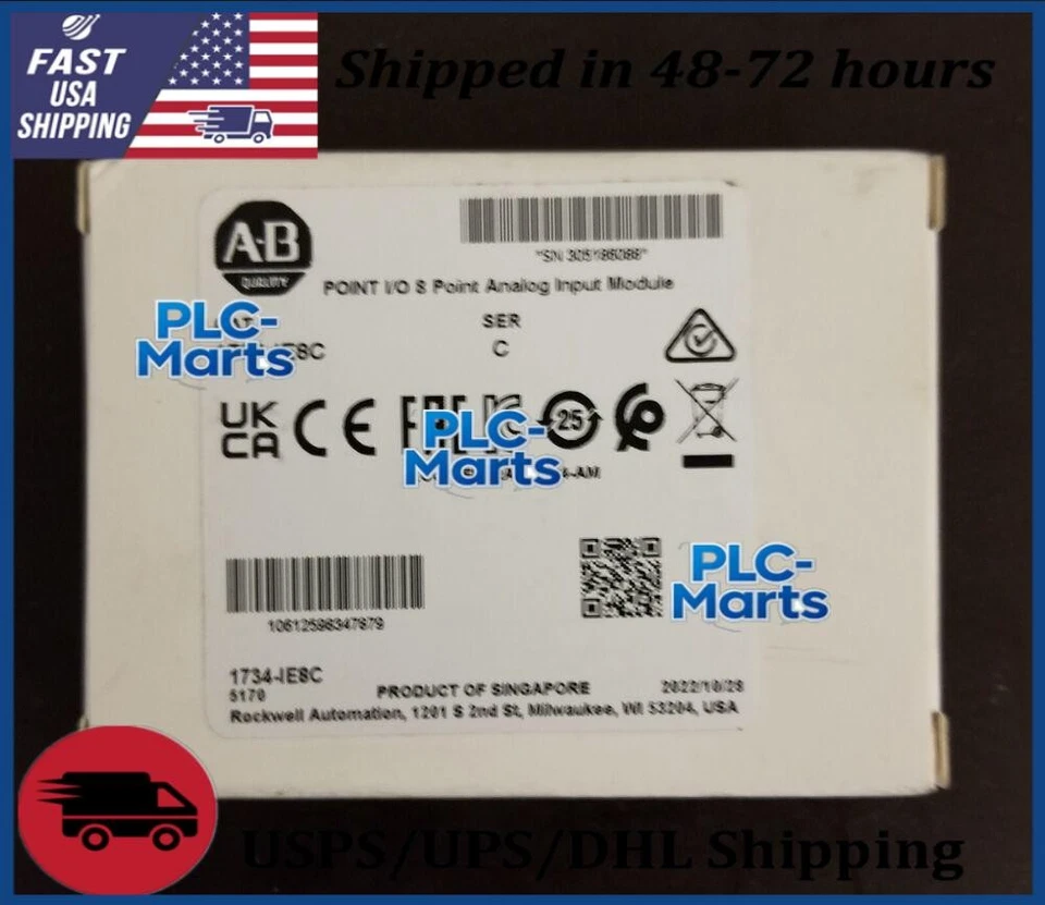 New Factory Sealed AB 1734-IE8C SER C POINT I/O Analog Current Input Module - Image 1 of 1