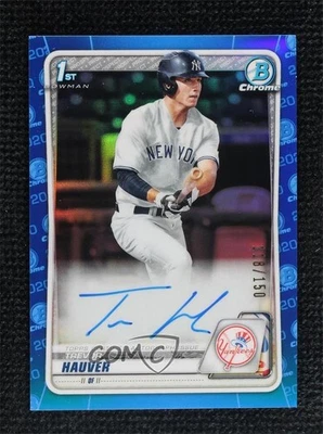 2020 Bowman Draft Chrome Picks Blue Refractor /150 Trevor Hauver #CDA-TH Auto - Image 1 of 2