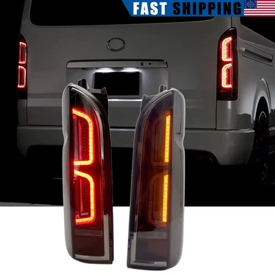 一对 LED 尾灯适用于丰田 Hiace Bus 2005 - 2013 2014 2015 2016 2017 2019 — 第 1/4 张图片