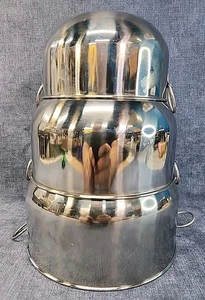 3 cuencos mezcladores Farberware anillos para pulgar manijas anidación de acero inoxidable u-12G - Imagen 1 de 5