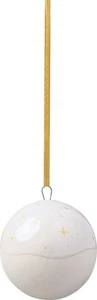 VILLEROY & BOCH Winter Glow Ornament Kugel Baumschmuck Porzellan 6,2 cm beige - Bild 1 von 5